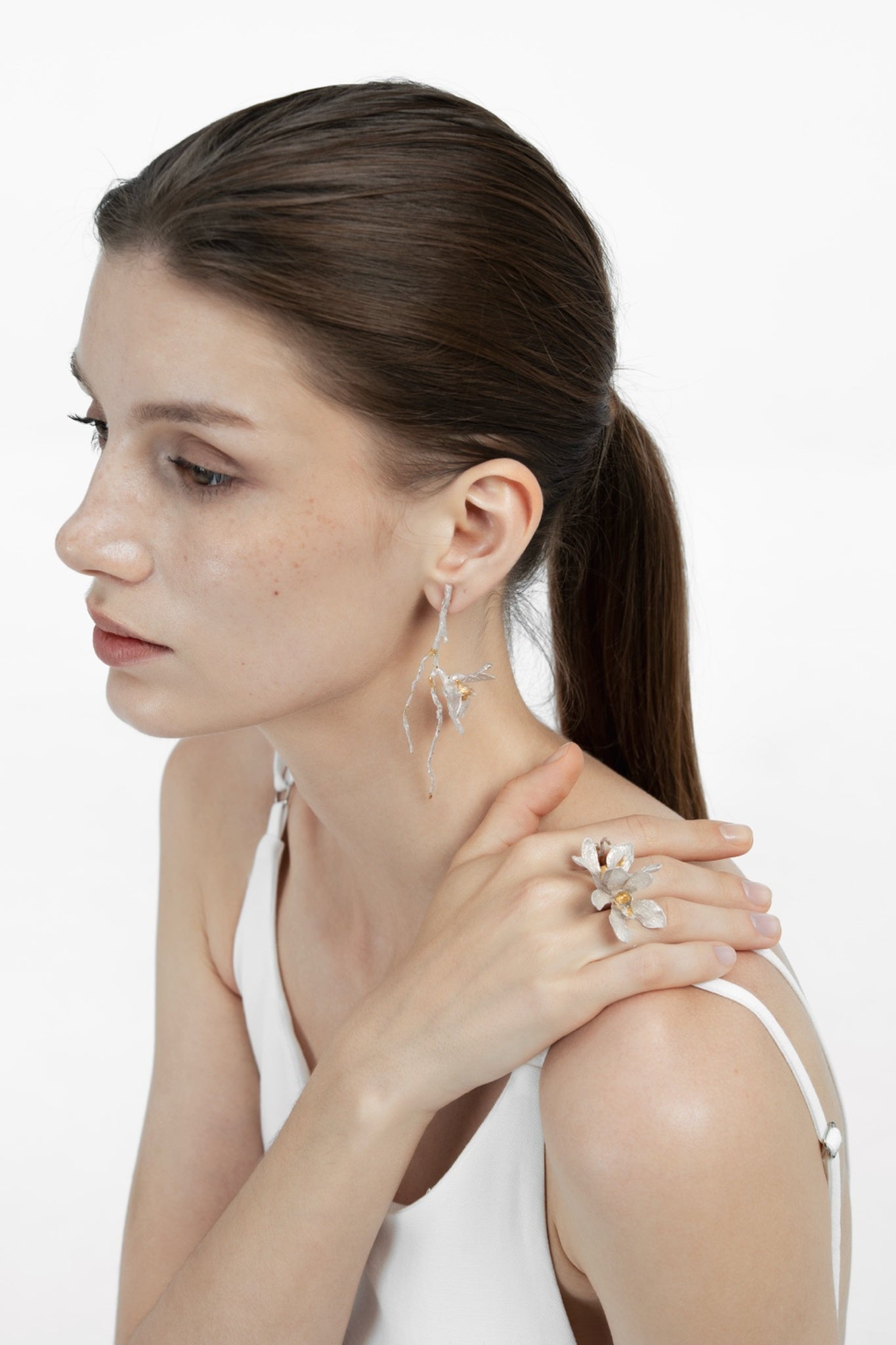 Fireflies — Vanda Orchid Branch Earring