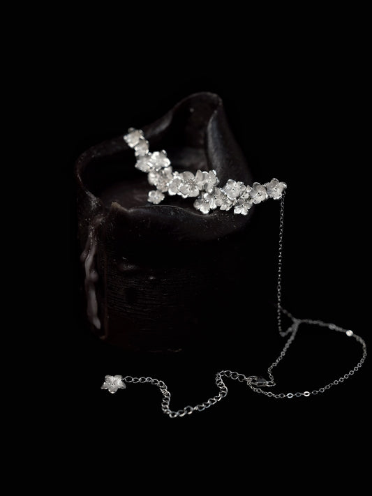 Fireflies — Flower Mirror Necklace 925 Silver