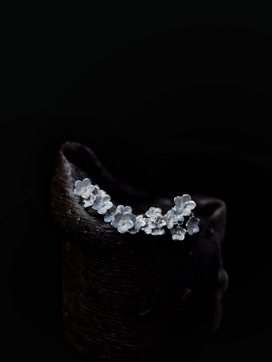 Fireflies — Flower Mirror Earrings 925 Silver (Single)