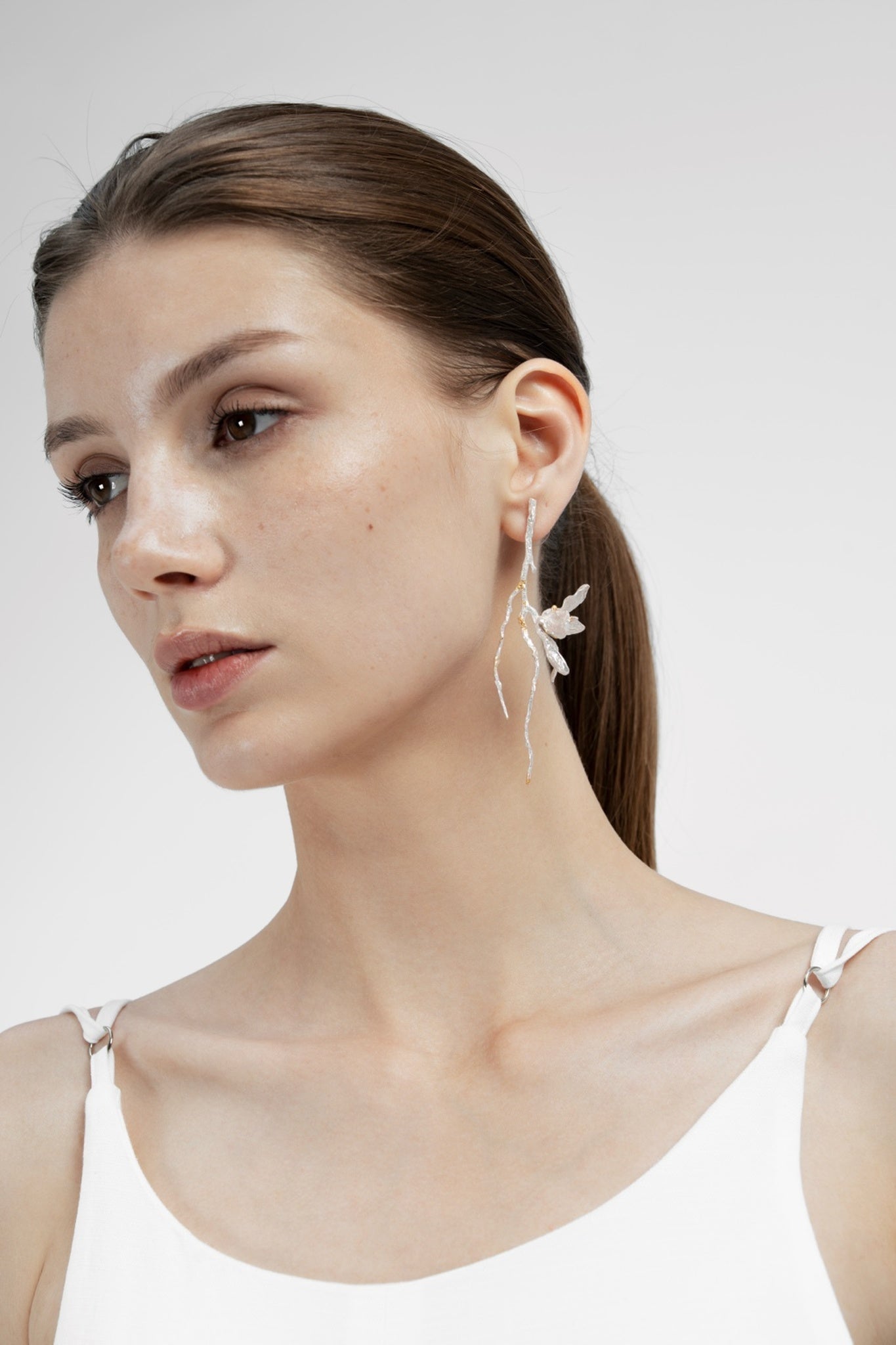 Fireflies — Vanda Orchid Branch Earring