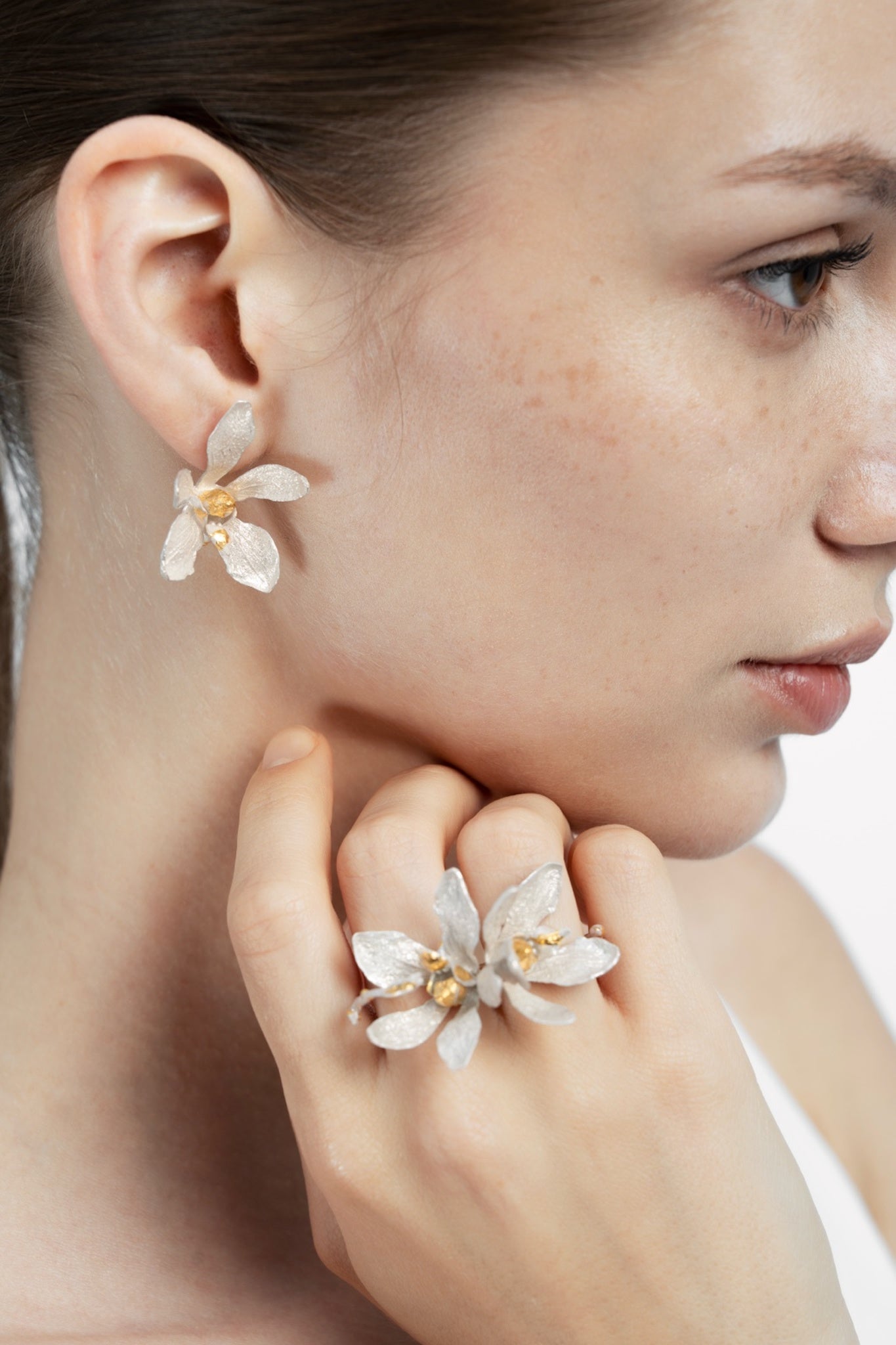 Fireflies — Vanda Orchid Branch Earring